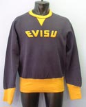 Evisu Blue Long Sleeved Sweatshirt With Mustard Logo