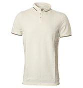 Evisu Cream Pique Polo Shirt