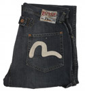Dark Denim Button Fly Jeans - 32 Leg