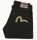 Dark Denim Button Fly Jeans - 35 Leg