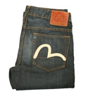 Evisu Dark Denim Slim Leg Jeans