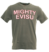 Evisu Dark Grey T-Shirt with White Logo