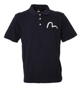 Evisu Indigo Pique Polo Shirt