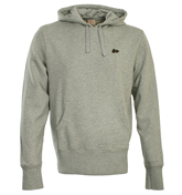 Evisu Light Grey Asymmetic Hooded Sweatshirt