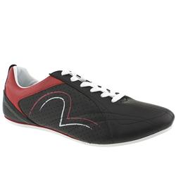 Male Fujitaka Leather Upper in Black and Red, White and Grey