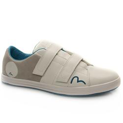 Evisu Male Nakami Leather Upper in White and Navy