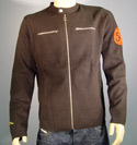 Mens Black Racing Genes Full Zip Cotton Mix Sweater