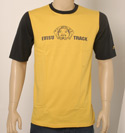 Evisu Mens Yellow & Navy Round Neck Short Sleeve Cotton T-Shirt