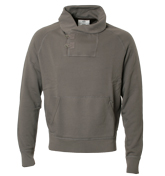 Evisu Mid Grey Roll Collar Sweatshirt