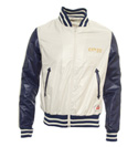Evisu Navy and White Shiny Lightweight Jacket