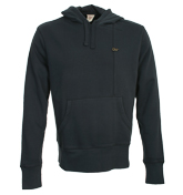 Evisu Navy Asymmetic Hooded Sweatshirt