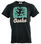 Evisu Navy `Osaka Wave` T-Shirt