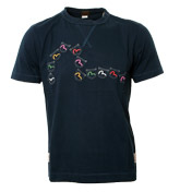 Evisu Navy `Pockets` T-Shirt