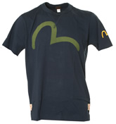 Evisu Navy T-Shirt with Large Logo