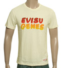 Evisu Off White T-Shirt with Large Logo