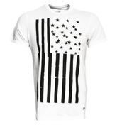 Evisu Stars and Stripes White T-Shirt