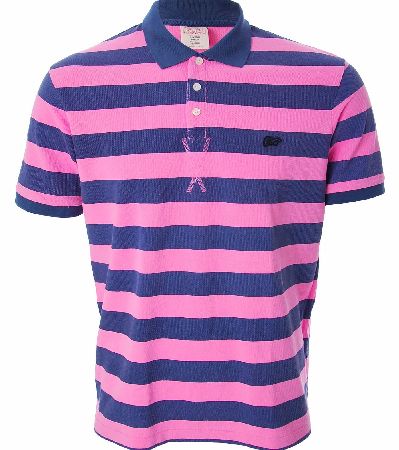 Evisu Striped Pique Polo T Shirt