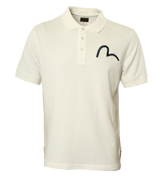 Evisu White Pique Polo Shirt
