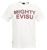 Evisu White T-Shirt with Grey Logo
