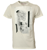 White T-Shirt with Printed Design