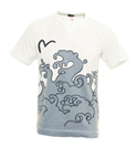 White T-Shirt with Sea Design