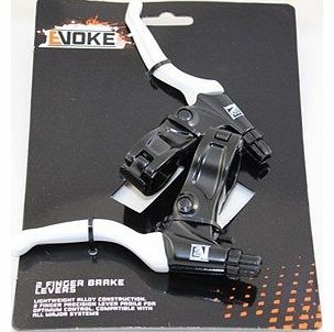 Evoke Brake Levers - White - Fixie, BMX, MTB, Dirt, Jump, Hybrid, Road