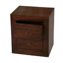 Evolution Indian 2 drawer bedside chest furniture