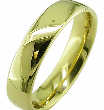 18ct Yellow Gold 5mm Larger Sized Court
