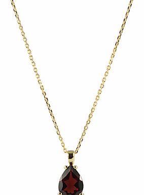 EWA 9ct Yellow Gold and Garnet Pendant Necklace