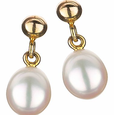 EWA 9ct Yellow Gold Freshwater Pearl Drop