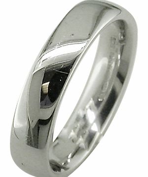 EWA Platinum 4mm Larger Sized Court Wedding Ring