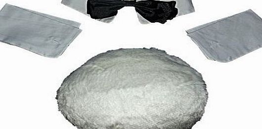 EX PLAYBOY 4 PC BUNNY GIRL ACCESSORY COLLAR CUFFS BOW TIE FLUFFY TAIL - PERFECT FOR HEN PARTIES OR FANCY DRESS