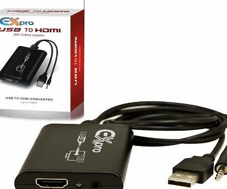 Ex-Pro AV-Pro USB to HDMI Adapter Cable with Audio