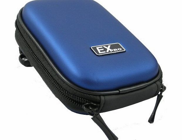 Ex-Pro CR283C Hard Clam Shock Proof Digital Camera Case Bag for Panasonic Lumix - Blue