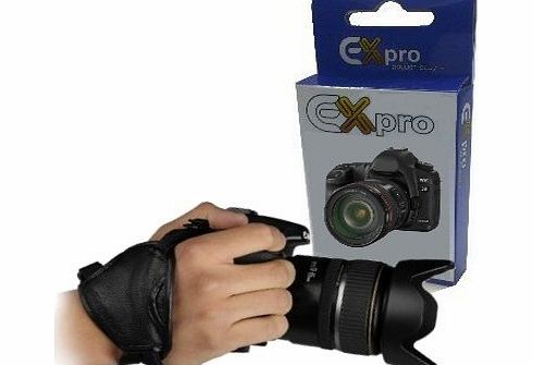 Genuine Leather Ergonomic Stabilising Hand Grip Strap for Canon EOS, Nikon, Sony Alpha, Olympus amp; Pentax Digital SLR