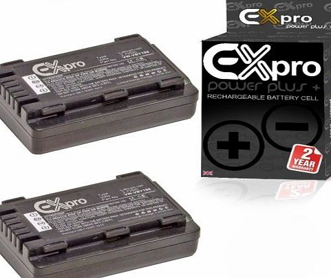 Ex-Pro High Power Plus  Lithium Ion Digital Camera Replacement Battery for Panasonic VW-VBY100/VW-VBY100E/VW-VBY100E-K 850mA Camcorders (Pack of 2)