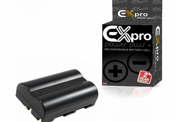 Ex-Pro Nikon EN-EL3 ENEL3, High Power Plus  2 Year Warranty Replacement Lithium Li-on Digital Camera Battery for Nikon / Coolpix :- D50, D-50, D70, D-70, D-100, D100 , D100 SLR , D70