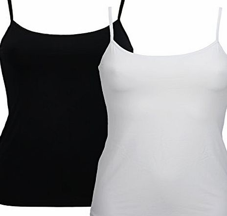 Ex-Store Ex Store Camisole with Scoop Neck and Mesh Trim 2 Pack Multi 12