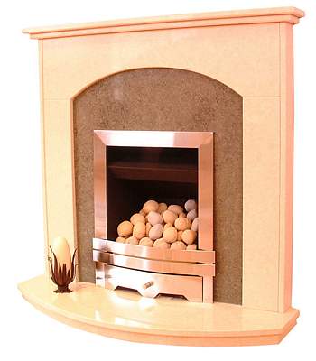 Convector Pebble Gas Fire with Remote