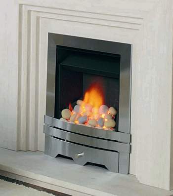Multiflue Pebble Gas Fire with Remote