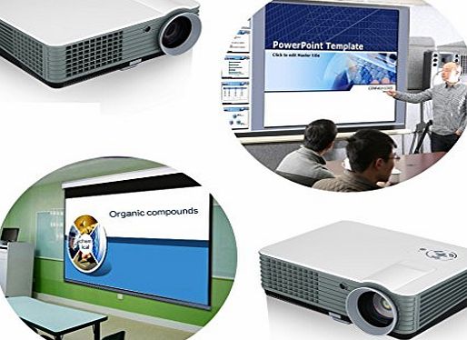 Excelvan 800*480 DVB-T HD LED Projector 2000 Lumens Multimedia Home Theater/ Entertainment/ Business LCD/LED Projector 50-140 inch