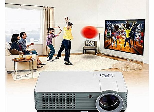 800*480 DVB-T HD LED Projector 2000 Lumens Multimedia Home Theater LCD Projector UK Plug