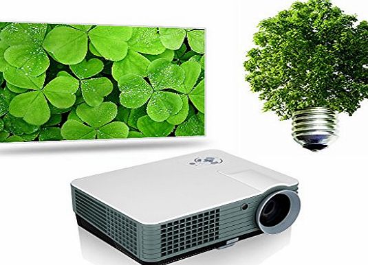 Excelvan DVB-T HD LED Projector--support 720P, 1080I, 1080P, 2000 Lumens Multimedia Home Theater LCD Projector UK Plug