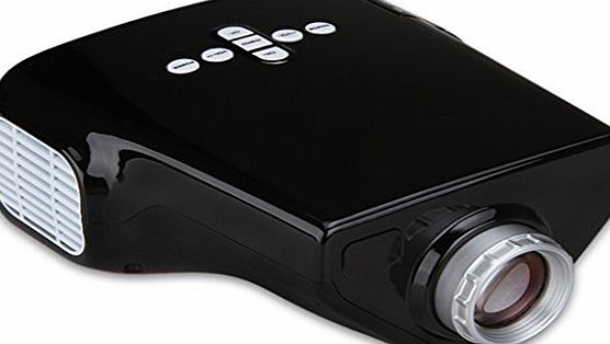Excelvan E03 Mini Projector Home Theater LED LCD Display Technology with USB VGA HD AV ATV TF-card Interface 320*240 Resolution Support 1092*1080 HD 1080P - Black