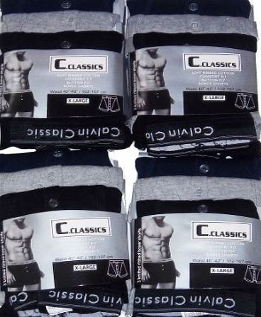 EXCEPTIONAL VALUE NEW MENS 12 PAIRS CALVIN CLASSIC BOXER SHORT SIZE S M L XL JERSEY COTTON QUALITY BUTTON FLY FREE UK Pamp;P. (Men: Small)