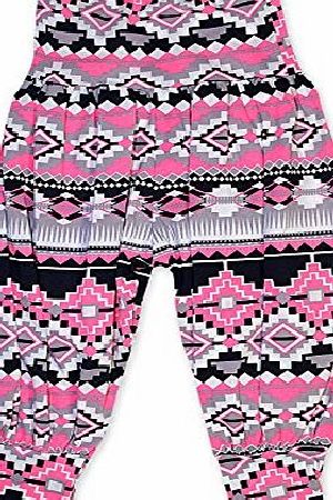 Exciteclothing Girls Pink Aztec Harem Trousers Kids Dance Costume Pants New Age 7 - 13 Years