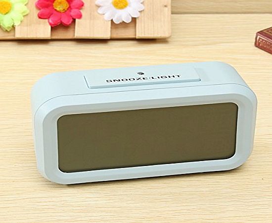 EXCITES Digital LCD Snooze Alarm Clock   Sensor Light   White LED Backlight