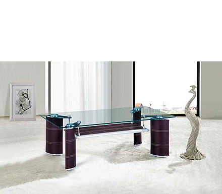 Exclusive (UK) Ltd Boston Brown Rectangular Glass Coffee Table