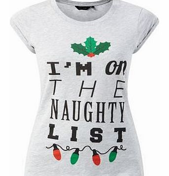 Grey Naughty List Christmas T-Shirt 3226652