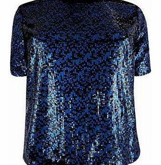 Exclusives Inspire Blue Sequin T-Shirt 3235025